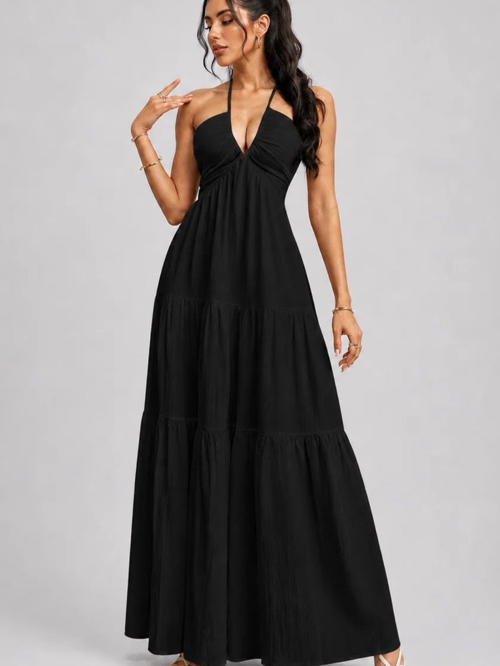 Black Halter Maxi Dress - Elegant Summer Dress